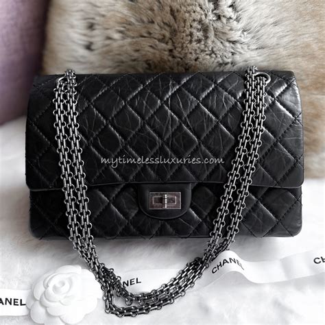 Chanel Reissue 226 Black Aged Calfskin with Gold Hardware